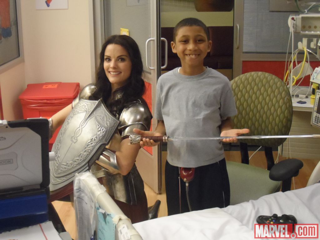 Lady Sif Took Some Time Off Protecting Asgard to Visit Kids in the