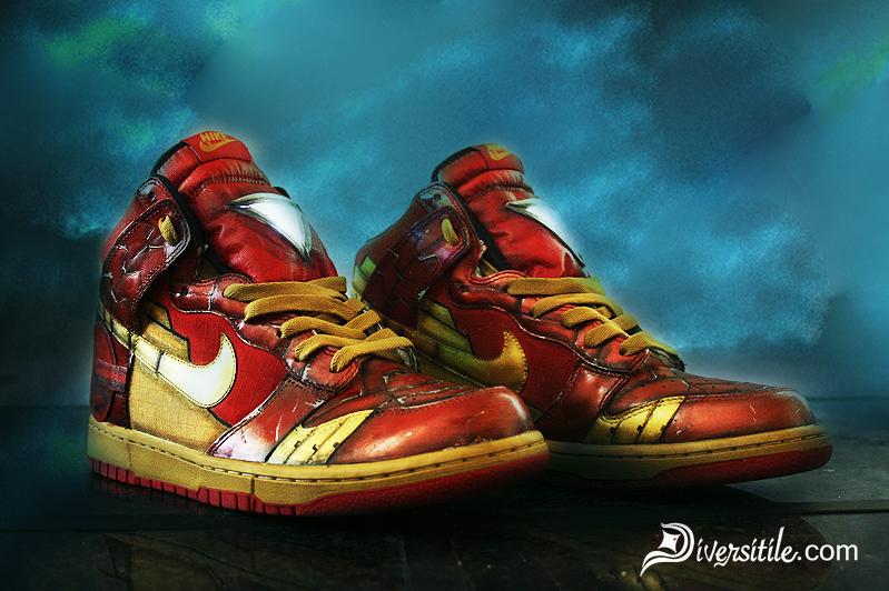 Iron man top custom shoes