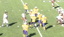 Middle school football trick play - Driscoll Middle School