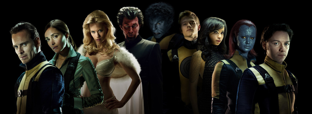 Group shot of the cast of X-Men First Class