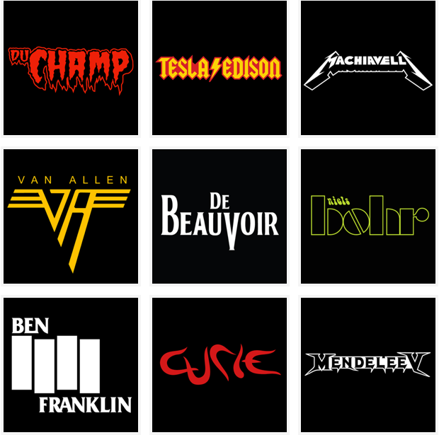 electronic band logos and names