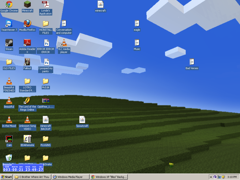 minecraft desktop background