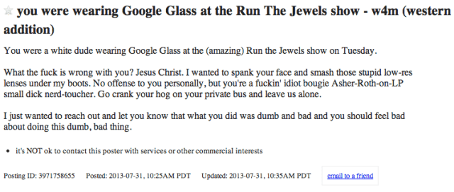 google glass missed connection