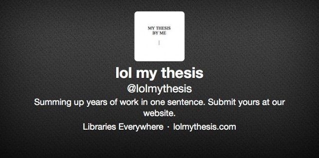 lol my thesis best of