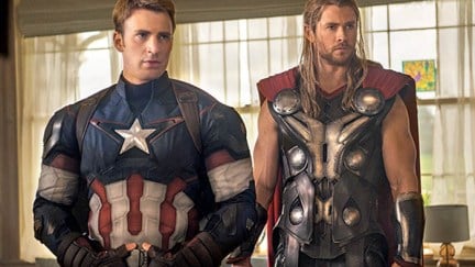 Thor and Captain America in Age of Ultron