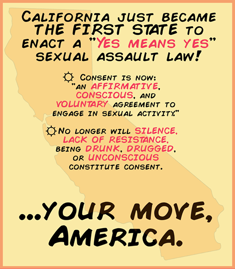 California Enacts 'Yes Means Yes' Affirmative Consent Law | The Mary Sue