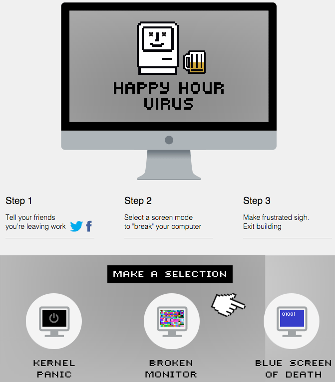 Tws Happy Hour Virus Pretends To Break Your Pc The Mary Sue 9569