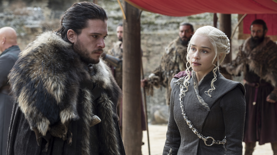 Jon et Dany dans la finale de la saison 7 de Game of Thrones