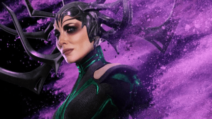 Cropped version of Hela's character poster for Thor: Ragnarok; via Marvel and Walt Disney Studios