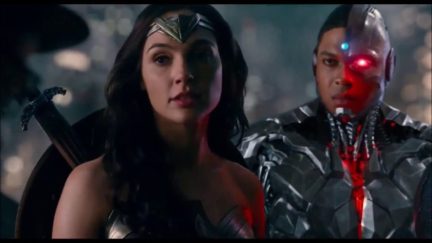 Gal Gadot's Wonder Woman and Ray Fisher's Cyborg in Justice League