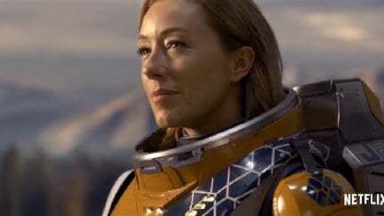 Screengrab of Molly Parker as Maureen Robinson in the trailer for Netflix's 