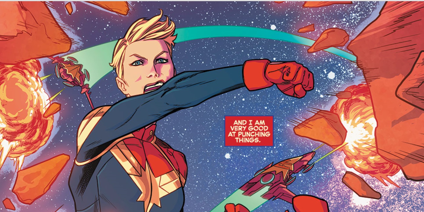 Artist Kris Anka and colorist Matthew Wilson's artwork for "Captain Marvel" #1 (2016), written by Michele Fazekas and Tara Butters (Credit: Marvel Comics)