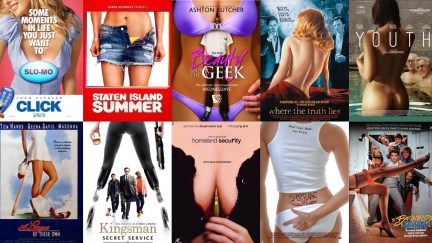 Movie posters of headless women