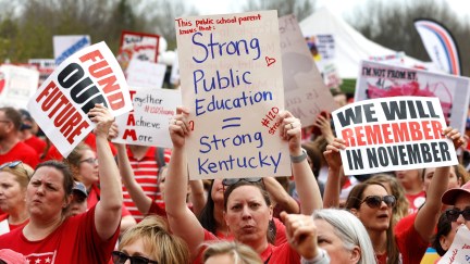 Kentucky governor matt bevin teachers protest strike