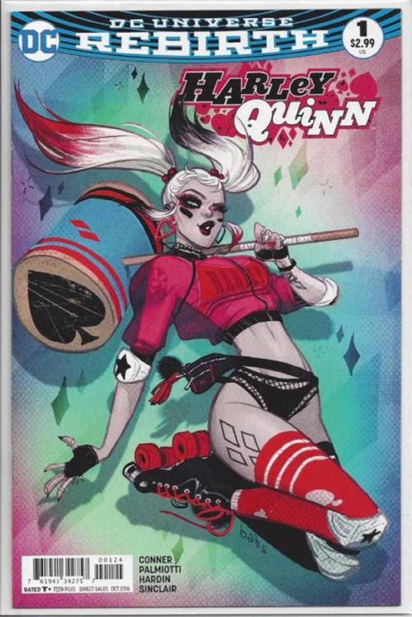 Cover of "Rebirth: Harley Quinn" #1. Art by Babs Tarr.