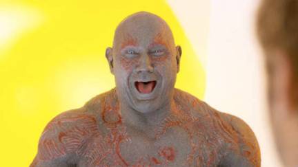 Drax laughs in Guardians of the Galaxy vol. 2