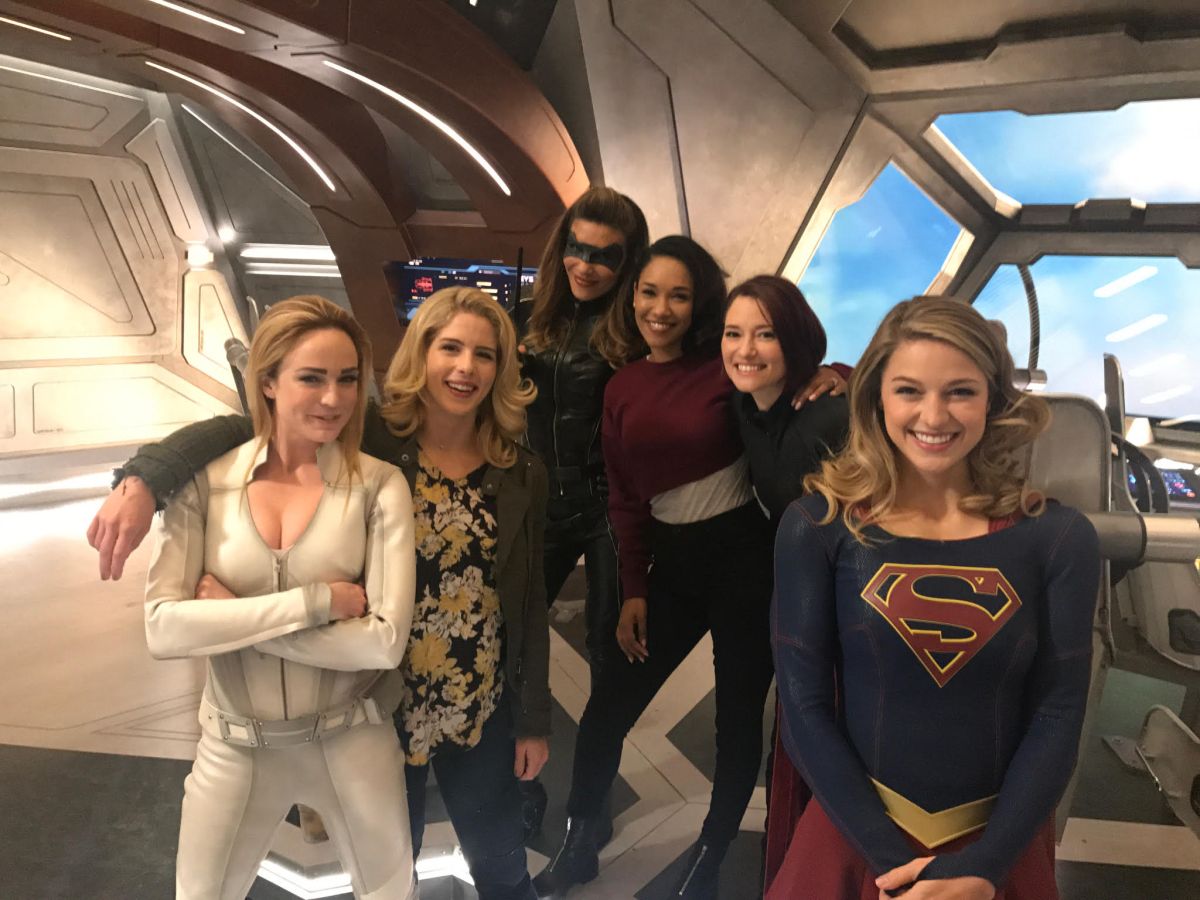 women of DC TV's Arrowverse on The CW pose together