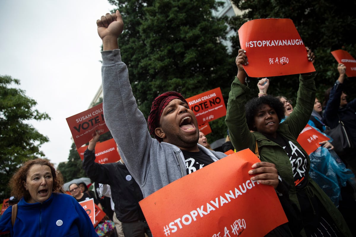 kavanaugh protest walk out blasey ford