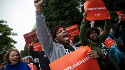 kavanaugh protest walk out blasey ford