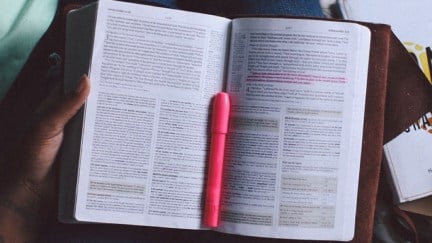 book with highlighter