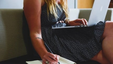 woman writing