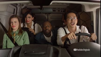 gillian jacobs, hannah simone, malcolm barrett, steven yeun