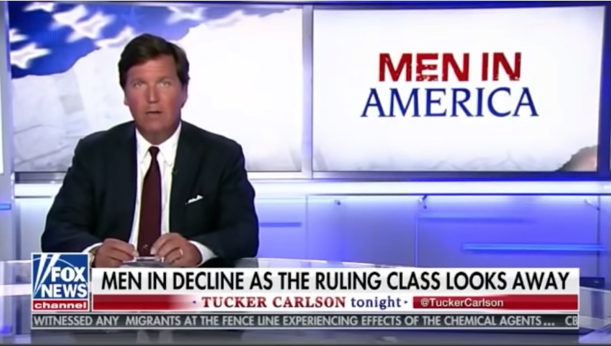 tucker carlson men decline feminism fox news