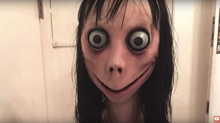 The Momo Challenge image scaring parents.