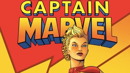 Captain Marvel comic cover.