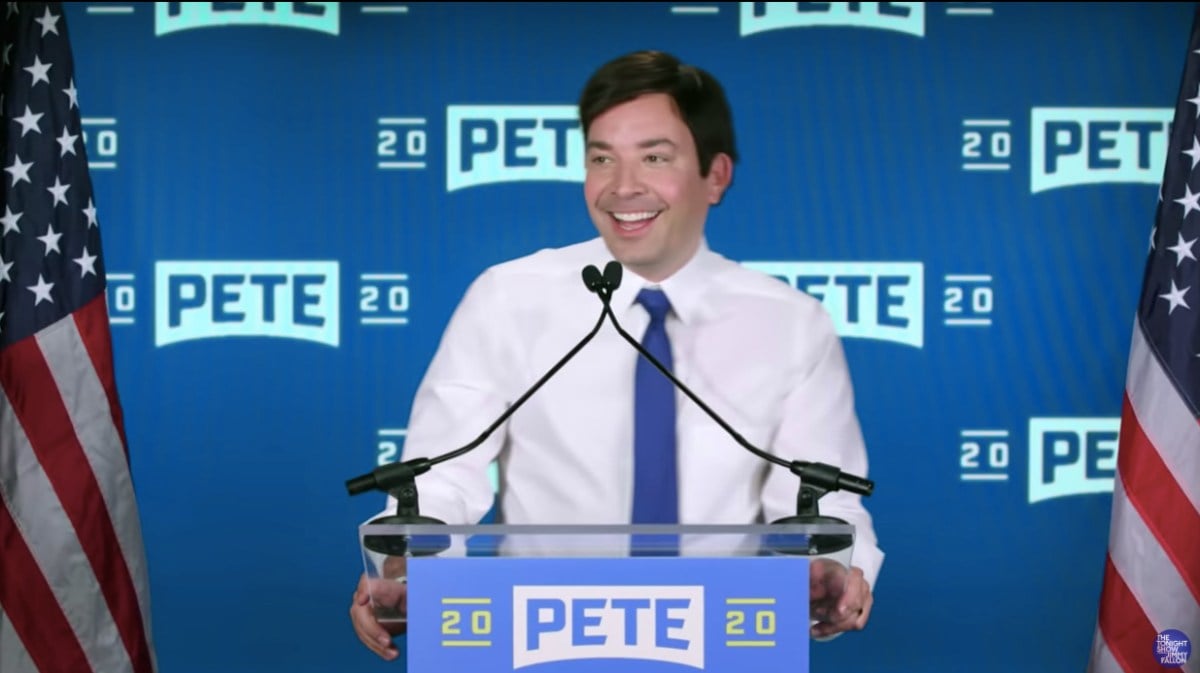 Jimmy Fallon as Pete Buttigieg on the Tonight Show