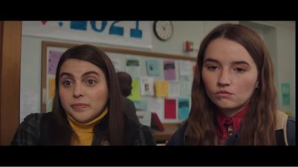 Kaitlyn Dever and Beanie Feldstein in booksmart.