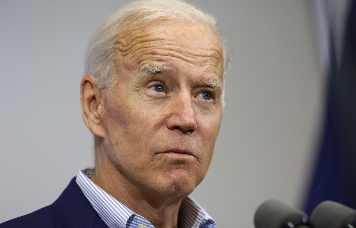 Joe Biden looks like he wants to say something that he should probably definitely keep to himself.