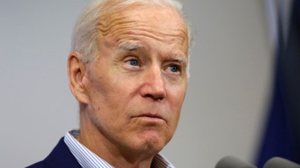 Joe Biden looks like he wants to say something that he should probably definitely keep to himself.