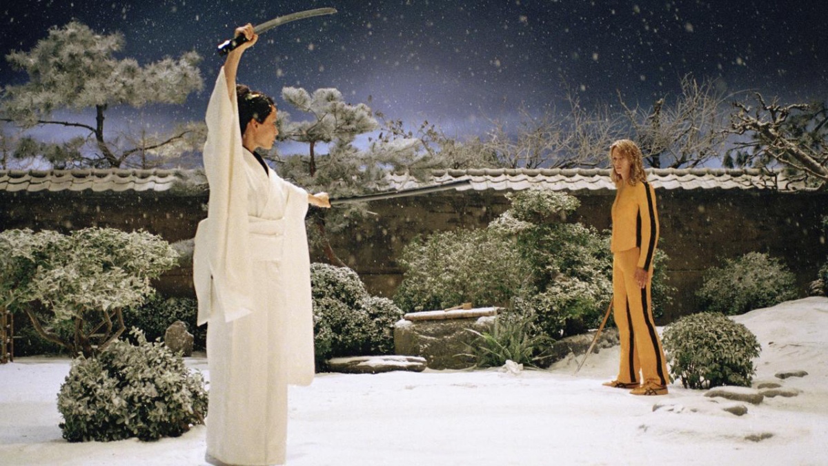 Lucy Liu as O-Ren Ishii Uma Thurman as the Bride in 'Kill Bill'