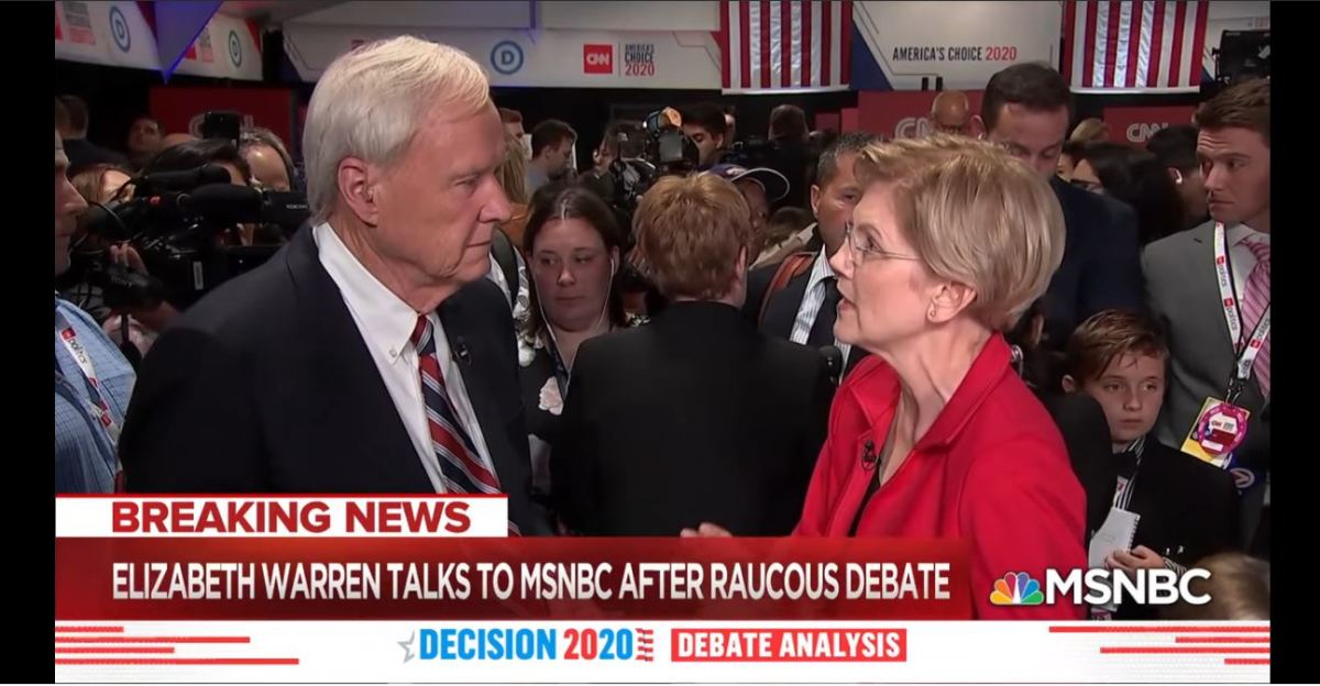 chris matthews tries to bulldoze elizabeth warren