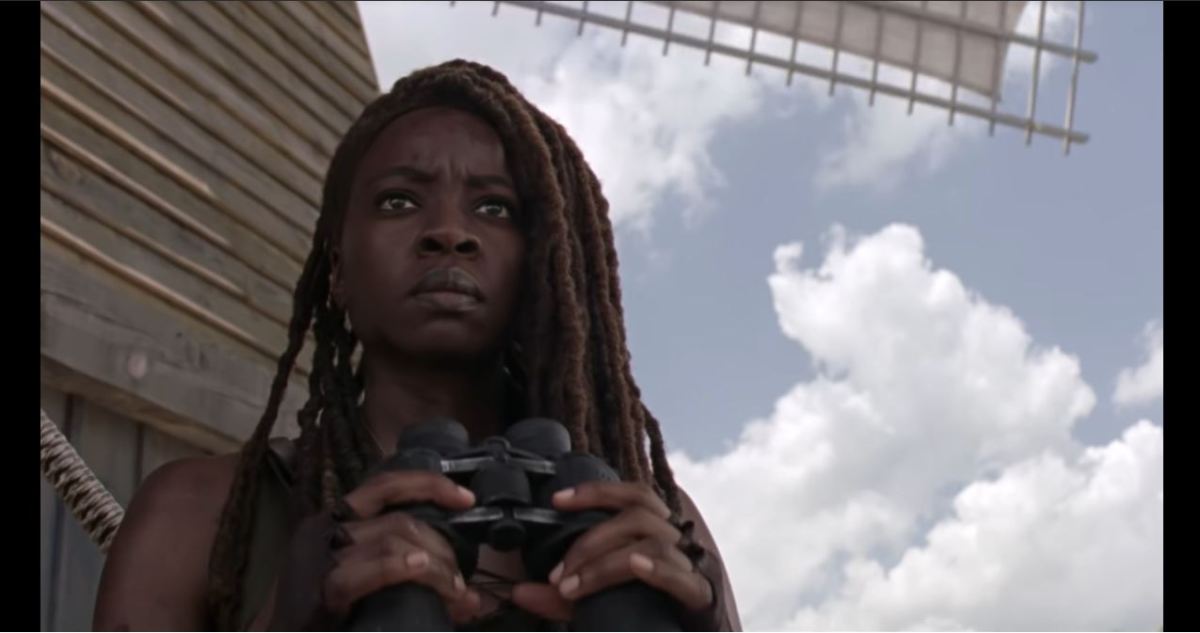 danai gurira as michonne in season 10 of the walking dead