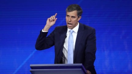 Democratic presidential candidate former Texas congressman Beto O'Rourke speaks during the Democratic Presidential Debate