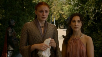 Sansa crying and Shae looking at me like the boo boo the fool i am