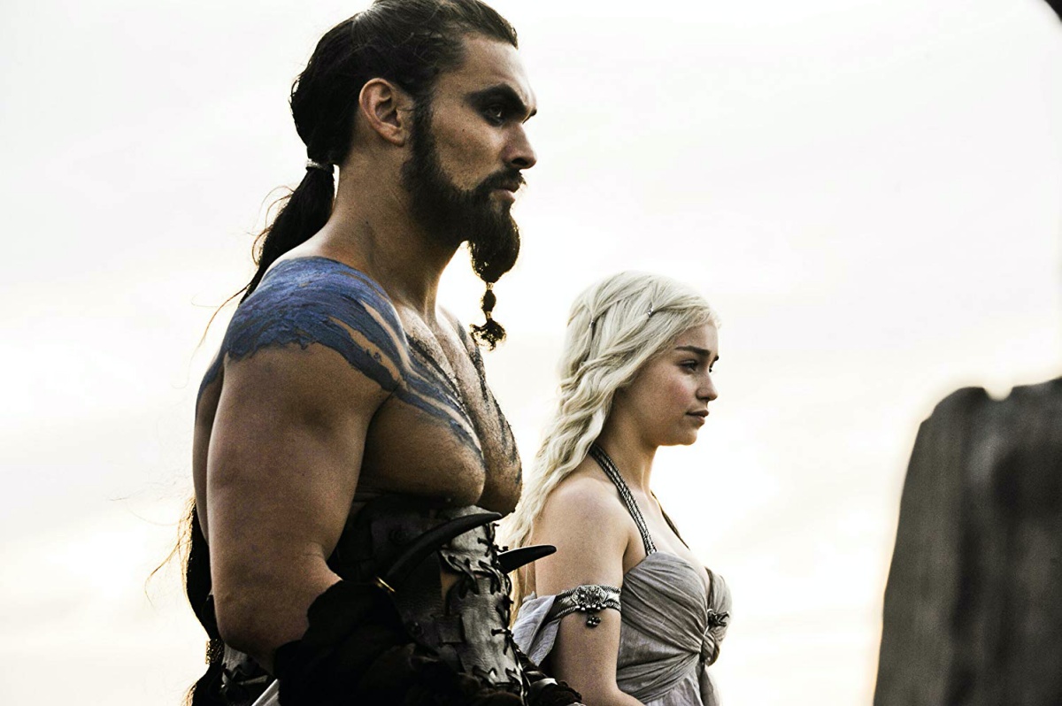 Jason Momoa and Emilia Clarke in Game of Thrones (2011)