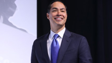 Julian Castro takes the stage during the J Street National Conference at the Walter E. Washington Convention Center