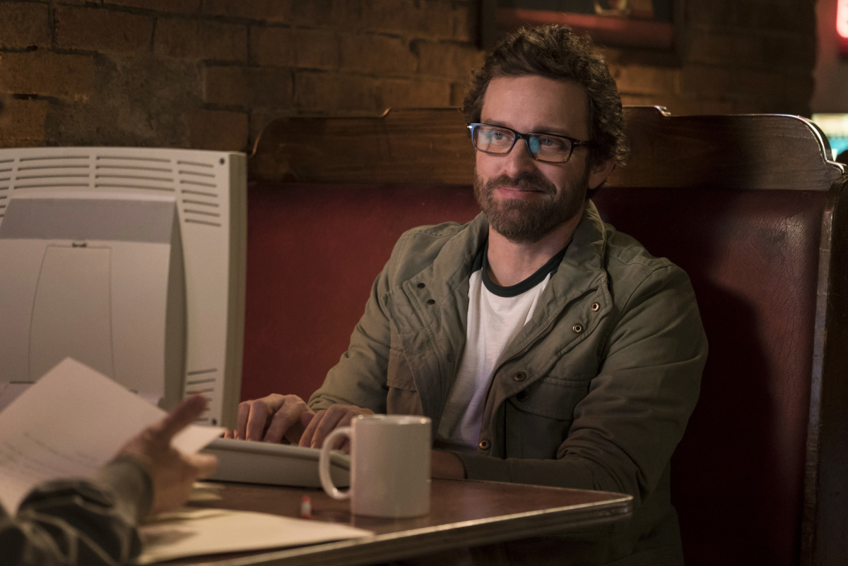 Supernatural -- "Don't Call Me Shurley" -- Image SN1120b_0314.jpg -- Pictured:  Rob Benedict as Chuck Shurley -- Photo: Katie Yu/The CW -- © 2016 The CW Network, LLC. All Rights Reserve