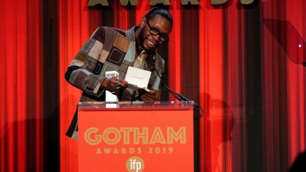 IFP's 29th Annual Gotham Independent Film Awards - Show NEW YORK, NEW YORK - DECEMBER 02: Jeremy O. Harris speaks onstage during the IFP's 29th Annual Gotham Independent Film Awards at Cipriani Wall Street on December 02, 2019 in New York City. (Photo by Jemal Countess/Getty Images for IFP)