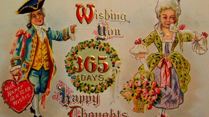 Happy New Year historical card