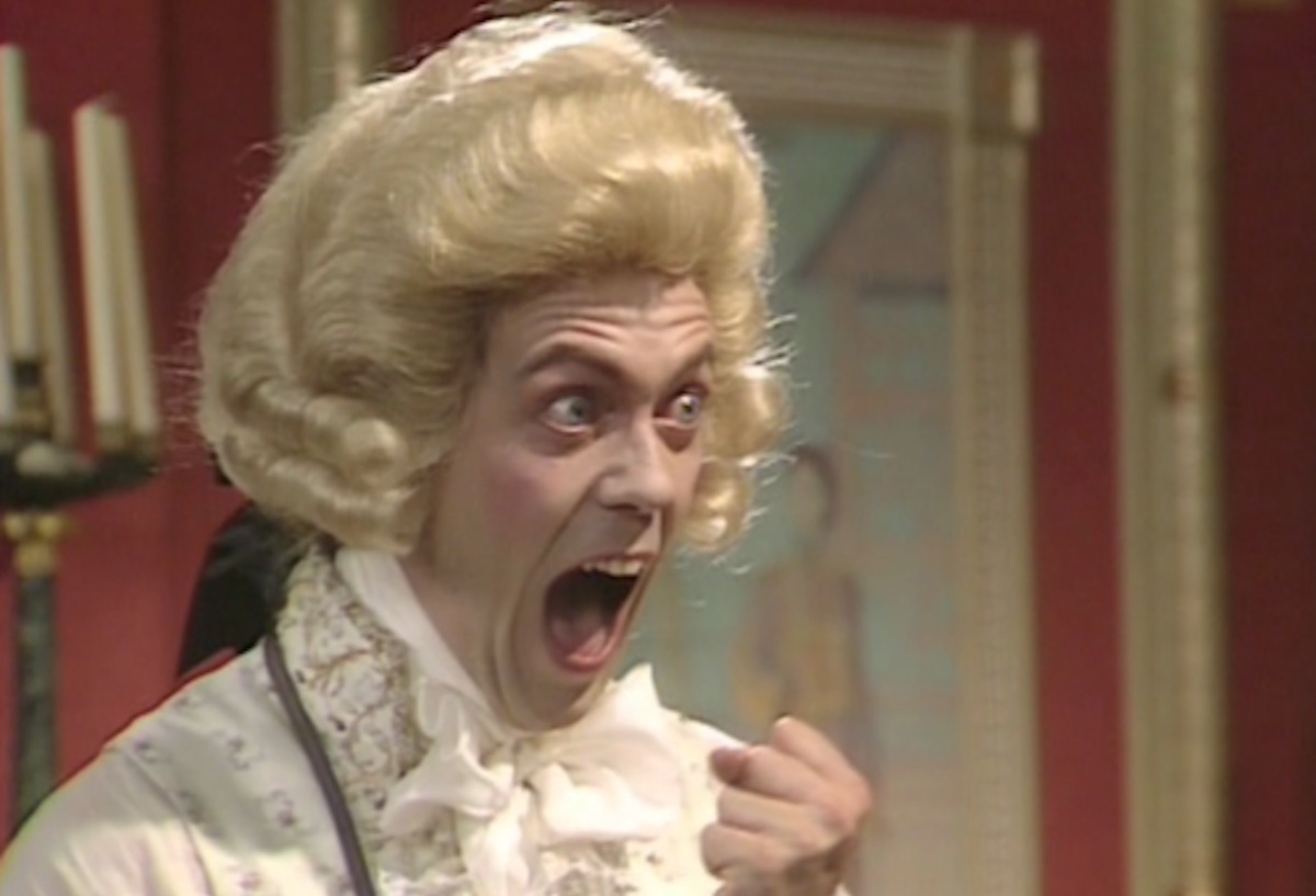 Hugh Laurie as Prince George in Blackadder