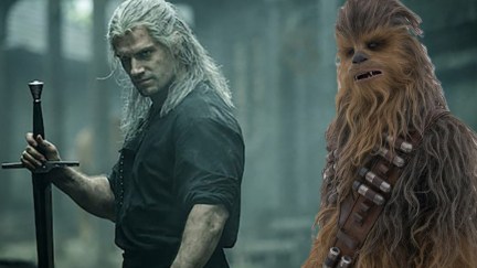 Geralt in the Witcher and Chewbacca