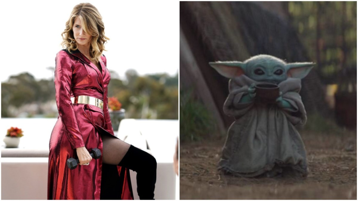 laura dern and baby yoda