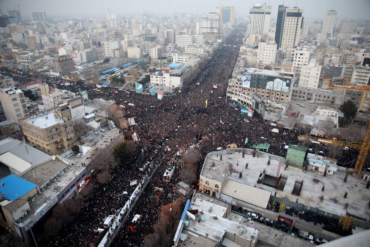 iran funeral procession for assassainted general soleimani