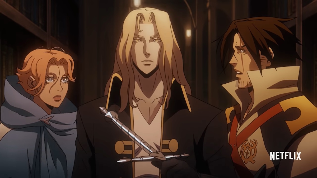 Trevor belmont from castlevania anime series as witcher on Craiyon