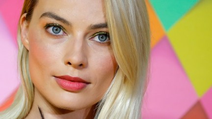 Australian actor Margot Robbie poses on the red carpet