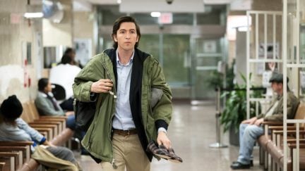 Nicholas Braun as Cousin Greg in Succession